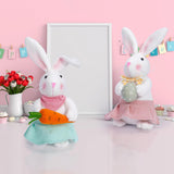 Maxbell Bunny Rabbit Plush Stuffed Animal Plush Rabbit Doll for Easter Kids Children radish