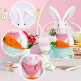 Maxbell Bunny Rabbit Plush Stuffed Animal Plush Rabbit Doll for Easter Kids Children radish