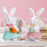 Maxbell Bunny Rabbit Plush Stuffed Animal Plush Rabbit Doll for Easter Kids Children radish