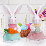 Maxbell Bunny Rabbit Plush Stuffed Animal Plush Rabbit Doll for Easter Kids Children radish