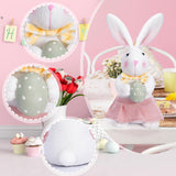 Maxbell Bunny Rabbit Plush Stuffed Animal Plush Rabbit Doll for Easter Kids Children egg
