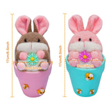 Maxbell Rabbit Easter Day Decorations Cute Rabbit Plush Doll for Holiday Easter Home Pink