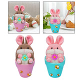 Maxbell Rabbit Easter Day Decorations Cute Rabbit Plush Doll for Holiday Easter Home Pink