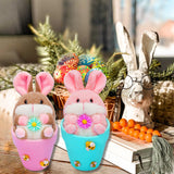Maxbell Rabbit Easter Day Decorations Cute Rabbit Plush Doll for Holiday Easter Home Pink