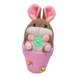 Maxbell Rabbit Easter Day Decorations Cute Rabbit Plush Doll for Holiday Easter Home Pink