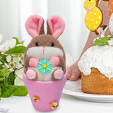 Maxbell Rabbit Easter Day Decorations Cute Rabbit Plush Doll for Holiday Easter Home Pink