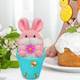 Maxbell Rabbit Easter Day Decorations Cute Rabbit Plush Doll for Holiday Easter Home Blue