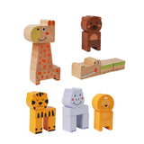 Maxbell Animal Stacking Building Blocks Cute Wooden Animals Stacking Blocks for Kids