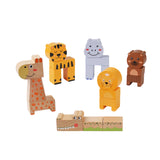 Maxbell Animal Stacking Building Blocks Cute Wooden Animals Stacking Blocks for Kids