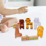 Maxbell Animal Stacking Building Blocks Cute Wooden Animals Stacking Blocks for Kids