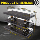 Maxbell 1/64 Diecast Car Display Case Protection for Toy Cars Model Collectors Gifts Black 3 Tiers