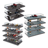 Maxbell 1/64 Diecast Car Display Case Protection for Toy Cars Model Collectors Gifts Black 3 Tiers