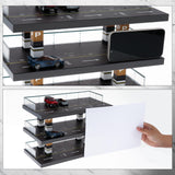 Maxbell 1/64 Diecast Car Display Case Protection for Toy Cars Model Collectors Gifts Black 3 Tiers