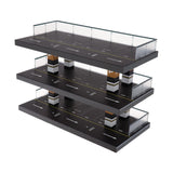 Maxbell 1/64 Diecast Car Display Case Protection for Toy Cars Model Collectors Gifts Black 3 Tiers