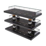 Maxbell 1/64 Diecast Car Display Case Protection for Toy Cars Model Collectors Gifts Black 3 Tiers