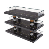 Maxbell 1/64 Diecast Car Display Case Protection for Toy Cars Model Collectors Gifts Black 3 Tiers