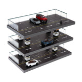 Maxbell 1/64 Diecast Car Display Case Protection for Toy Cars Model Collectors Gifts Black 3 Tiers