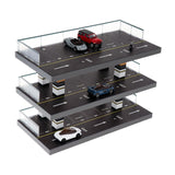 Maxbell 1/64 Diecast Car Display Case Protection for Toy Cars Model Collectors Gifts Black 3 Tiers
