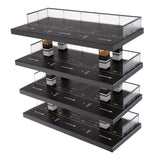 Maxbell 1/64 Diecast Car Display Case Protection for Toy Cars Model Collectors Gifts Black 4 Tiers