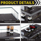 Maxbell 1/64 Diecast Car Display Case Protection for Toy Cars Model Collectors Gifts Black 4 Tiers