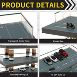 Maxbell 1/64 Diecast Car Display Case Protection for Toy Cars Model Collectors Gifts Gray 4 Tiers