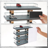 Maxbell 1/64 Diecast Car Display Case Protection for Toy Cars Model Collectors Gifts Gray 4 Tiers