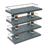 Maxbell 1/64 Diecast Car Display Case Protection for Toy Cars Model Collectors Gifts Gray 4 Tiers