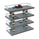 Maxbell 1/64 Diecast Car Display Case Protection for Toy Cars Model Collectors Gifts Gray 4 Tiers