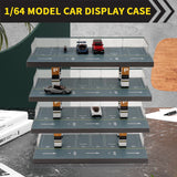 Maxbell 1/64 Diecast Car Display Case Protection for Toy Cars Model Collectors Gifts Gray 4 Tiers