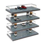 Maxbell 1/64 Diecast Car Display Case Protection for Toy Cars Model Collectors Gifts Gray 4 Tiers