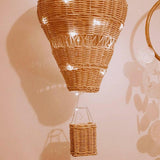 Maxbell Rattan Hot Air Balloon Weaving Decoration Photo Prop for Wedding Playroom