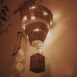Maxbell Rattan Hot Air Balloon Weaving Decoration Photo Prop for Wedding Playroom