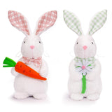 Maxbell Easter Bunny Doll 11x23cm Desktop Decor Plush Toy for Kitchen Home Farmhouse holding carrot