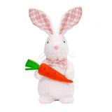Maxbell Easter Bunny Doll 11x23cm Desktop Decor Plush Toy for Kitchen Home Farmhouse holding carrot
