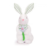 Maxbell Easter Bunny Doll 11x23cm Desktop Decor Plush Toy for Kitchen Home Farmhouse holding flower