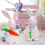 Maxbell Easter Bunny Doll 11x23cm Desktop Decor Plush Toy for Kitchen Home Farmhouse holding flower