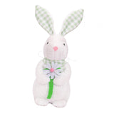 Maxbell Easter Bunny Doll 11x23cm Desktop Decor Plush Toy for Kitchen Home Farmhouse holding flower