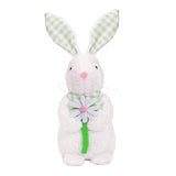 Maxbell Easter Bunny Doll 11x23cm Desktop Decor Plush Toy for Kitchen Home Farmhouse holding flower