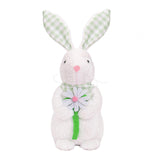 Maxbell Easter Bunny Doll 11x23cm Desktop Decor Plush Toy for Kitchen Home Farmhouse holding flower