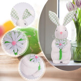 Maxbell Easter Bunny Doll 11x23cm Desktop Decor Plush Toy for Kitchen Home Farmhouse holding flower