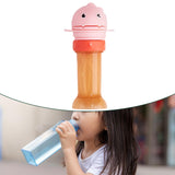 Maxbell No Spilling Water Bottle Caps with Straw Straw Cover Bottle Cap for Car Infants Pink