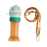 Maxbell No Spilling Water Bottle Caps with Straw Straw Cover Bottle Cap for Car Infants Green With Strap