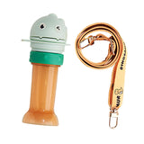 Maxbell No Spilling Water Bottle Caps with Straw Straw Cover Bottle Cap for Car Infants Green With Strap