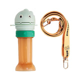 Maxbell No Spilling Water Bottle Caps with Straw Straw Cover Bottle Cap for Car Infants Green With Strap