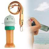 Maxbell No Spilling Water Bottle Caps with Straw Straw Cover Bottle Cap for Car Infants Green With Strap