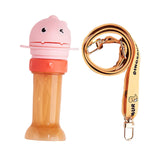 Maxbell No Spilling Water Bottle Caps with Straw Straw Cover Bottle Cap for Car Infants Pink With Strap