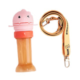 Maxbell No Spilling Water Bottle Caps with Straw Straw Cover Bottle Cap for Car Infants Pink With Strap