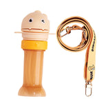 Maxbell No Spilling Water Bottle Caps with Straw Straw Cover Bottle Cap for Car Infants Yellow With Strap