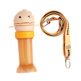 Maxbell No Spilling Water Bottle Caps with Straw Straw Cover Bottle Cap for Car Infants Yellow With Strap