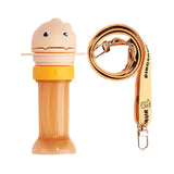 Maxbell No Spilling Water Bottle Caps with Straw Straw Cover Bottle Cap for Car Infants Yellow With Strap